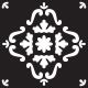 Prima Re Design Heavy Duty Concrete Stencil 11.5inchX11.5inch Eastern Tile