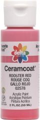 Ceramcoat Acrylic Paint 2oz Rooster Red Opaque