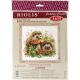 RIOLIS Counted Cross Stitch Kit 9.75inchX9.75inch Hedgehogs In Lingonberries 14 Count