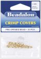 Gold Plated Crimp Covers 4mm 20 Per Pkg