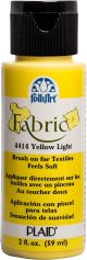 FolkArt Fabric Brush On Paint 2oz Yellow Light