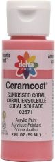 Ceramcoat Acrylic Paint 2Oz Sunkissed Coral Opaque