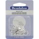 Beadalon Small Badge Clips W Swivel 5 Per Pkg Silver Plated