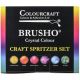Brusho Crystal Colours Craft Spritzer Set 6 Per Pkg Assorted Colors