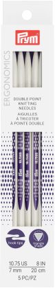Prym Ergonomics Double Pointed Needles 8inch Size 10.75 7mm