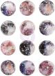 Moon Child Enamel Stickers 12Per PkgWFoil & Glitter Accents