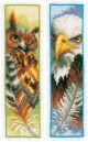 Vervaco Counted Cross Stitch Bookmark Kit 2.4inchX8inch 2 Per Pkg Eagle and Owl 14 Count