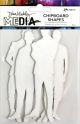Ranger Dina Wakley Media Chipboard ShapesThe Men 1 pack of 5 piece