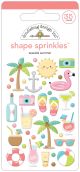 Doodlebug Sprinkles Adhesive Enamel Shapes Seaside Summer