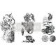 Prima Marketing Re Design Decor Transfers 6 inch X12 inch 3 Sheets Mermaid Treasure