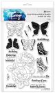 Ranger Simon Hurley create. Clear Stamps 6X9 InchButterfly Kisses 1 pack of 1 piece