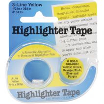 Lee Products Highlighter Tape .5"X393"-Yellow