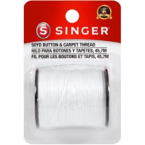 Singer Button And Carpet Thread 50yd White