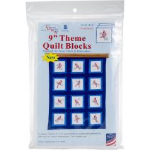 Jack Dempsey Themed Stamped White Quilt Blocks 9 Inch X9 Inch 12 Per Pkg Cardinals