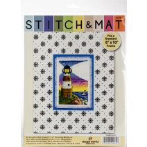 Design Works Stitch & Mat Counted Cross Stitch Kit 3"X4.5"-Lighthouse (18 Count)