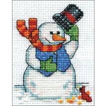 Design Works Counted Cross Stitch Kit 2"X3"-Snowma