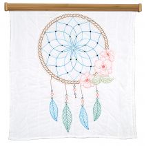 Jack Dempsey Stamped White Wall Or Lap Quilt 36Inch X36Inch Dream Catcher