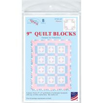 Jack Dempsey Stamped White Quilt Blocks 9 Inch X9 Inch 12 Per Pkg Hearts