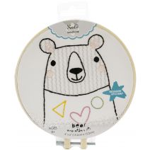 Fabric Editions Needle Creations Easy Stitch Kits -Bear