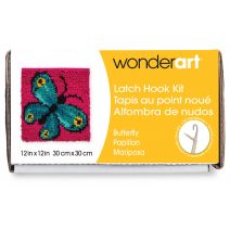 Spinrite Wonderart Latch Hook Kit 12 Inch X12 Inch Butterfly