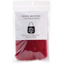 Wistyria Editions Wool Roving 12 Inch .22oz Cherry Red