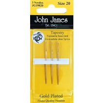 John James Gold Tapestry Hand Needles-Size 20 3/Pkg