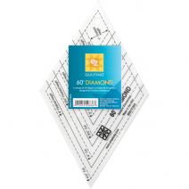 EZ Quilting 60 Degree Diamond Shape Acrylic Tool 1 Inch To 4 1 Per 2 Inch