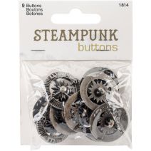 Blumenthal Steampunk Buttons Antique Silver Compass