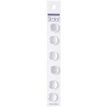 Slimline Buttons Series 1-White Shank 1/2" 5/Pkg