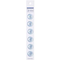 Slimline Buttons Series 1-Light Blue 2-Hole 9/16" 6/Pkg