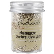 Stampendous Frantage Crushed Glass Glitter 1.41oz Champagne