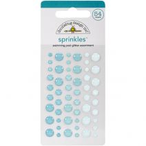 Doodlebug Sprinkles Adhesive Glitter Enamel Dots 54 Per Pkg Swimming Pool