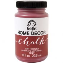 FolkArt Home Decor Chalk Paint 8oz Tuscan Red