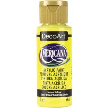 Americana Acrylic Paint 2oz-Lemon Yellow - Semi-Opaque