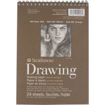 Strathmore Medium Drawing Spiral Paper Pad 6 Inch X8 Inch 24 Sheets