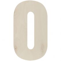 Baltic Birch Collegiate Font Letters and Numbers 13 Inch O