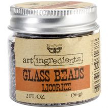 Finnabair Art Ingredients Glass Beads 2oz-Licorice