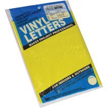 Permanent Adhesive Vinyl Letters & Numbers 2" 167/Pkg-Yellow