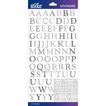 Sticko Alphabet Stickers-Silver Foil Goudy Small