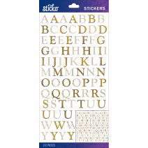 Sticko Alphabet Stickers-Gold Foil Goudy Small