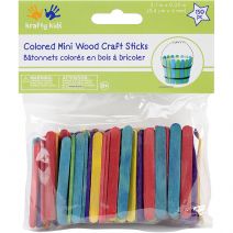 Mini Craft Sticks Colored 2.125Inch 150 Per Pkg