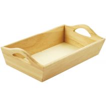 Paintable Wooden Tray W/Handles-8.125"X4.625"X2.125"