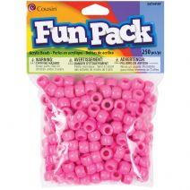 Fun Pack Acrylic Pony Beads 250/Pkg-Pink