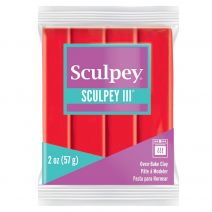 Sculpey III Oven-Bake Clay 2oz-Red Hot Red