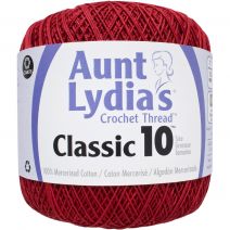 Aunt Lydias Classic Crochet Thread Size 10 Victory Red