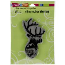 Stampendous Cling Stamp -Buck Scene