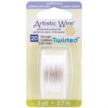 Artistic Wire Twisted Silver  20 Gauge, 3yd