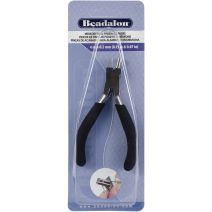 Memory Wire Finishing Pliers With 2mm & 4mm Diameter Ends-Silver With Black Handles