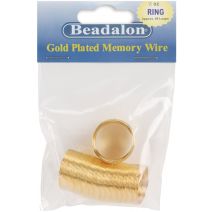 Memory Wire Ring .62Mm .5Oz Gold Plated 99 Coils