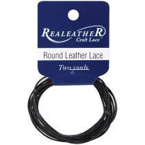 Realeather Crafts Round Leather Lace 1mmX2yd Packa